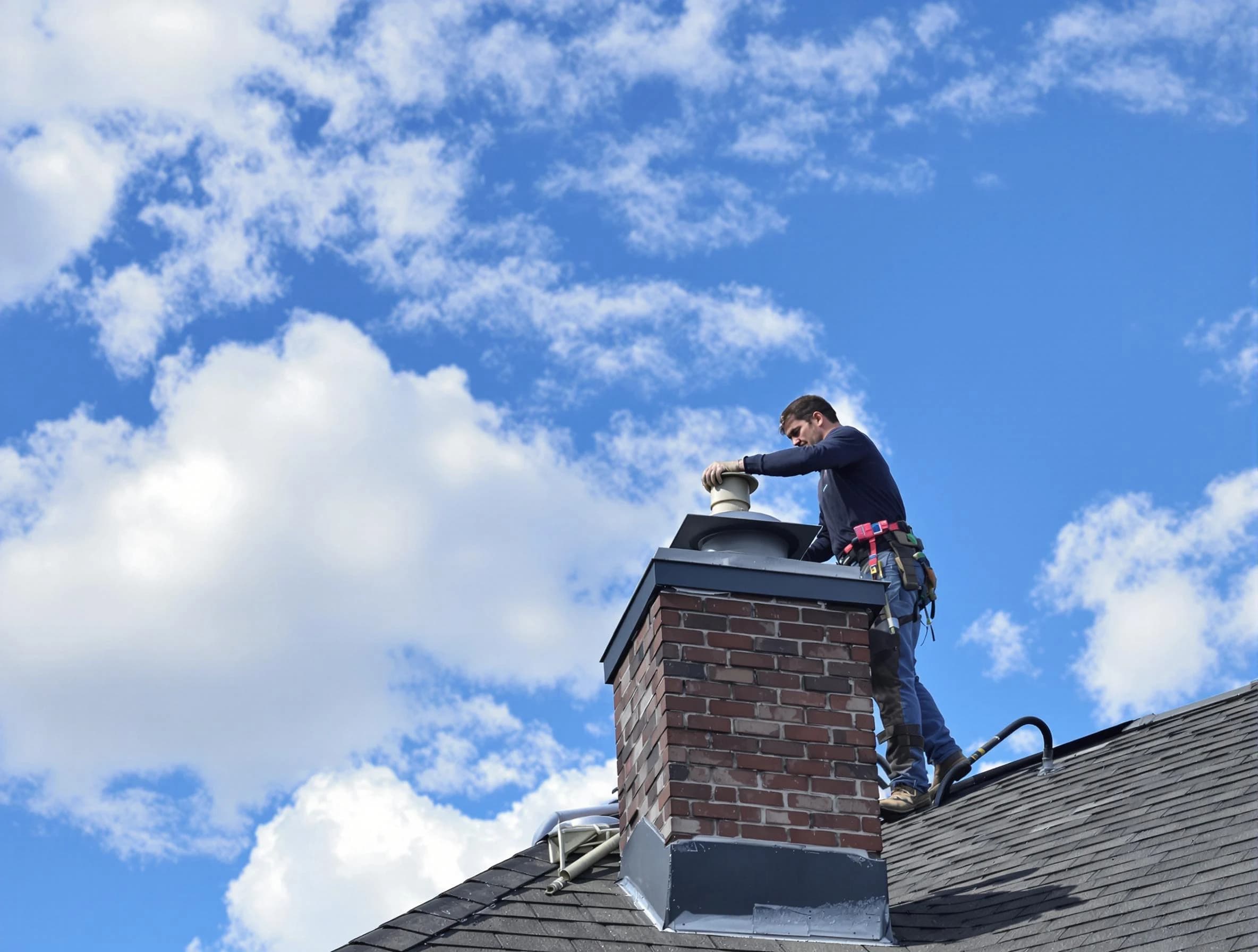 Corrales Chimney Sweep installing a sturdy chimney cap in Corrales, NM