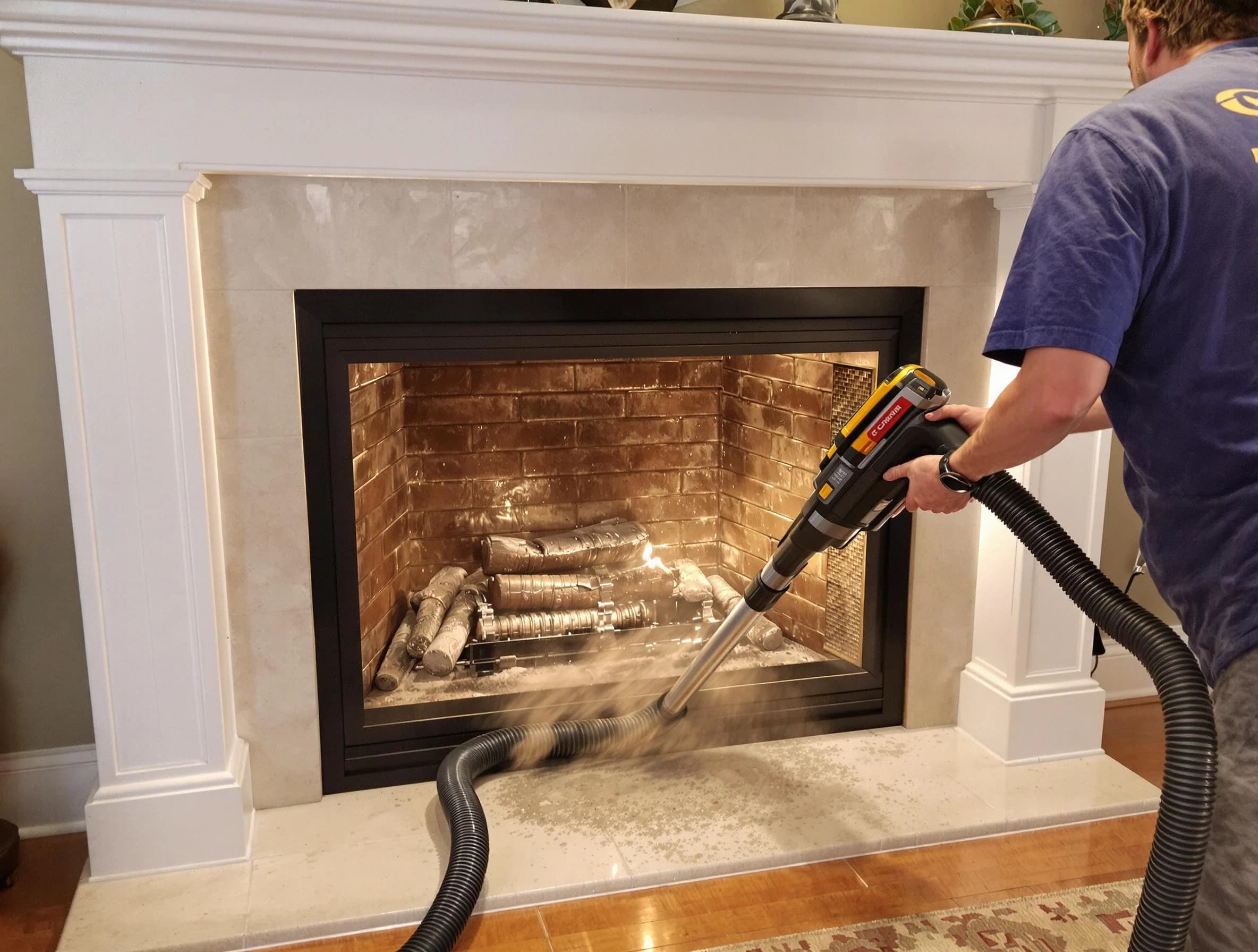 Fireplace cleaning performed by Corrales Chimney Sweep in Corrales, NM