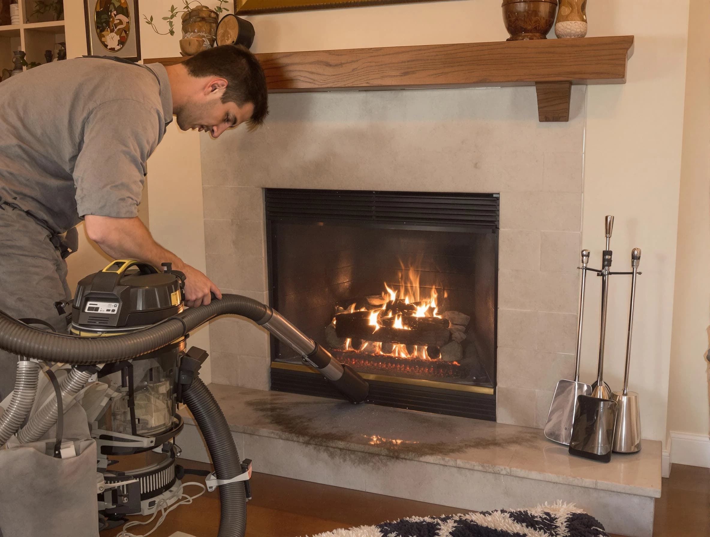 Routine fireplace upkeep by Corrales Chimney Sweep in Corrales, NM