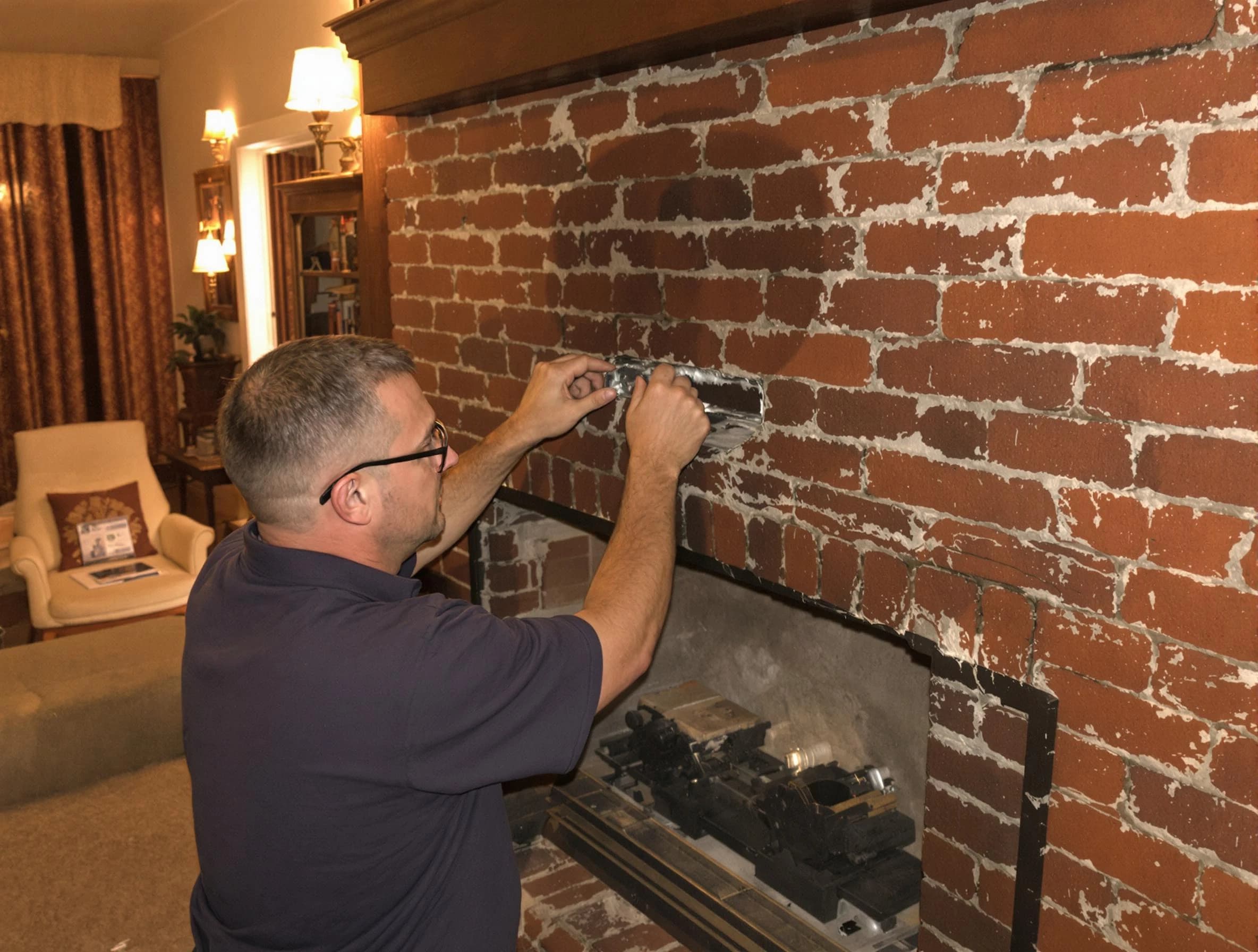 Corrales Chimney Sweep expert fixing a fireplace in Corrales, NM