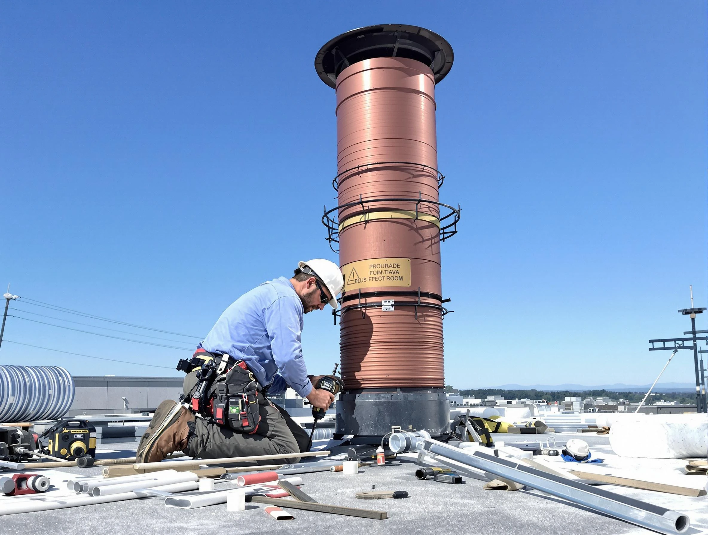 Installed chimney liner by Corrales Chimney Sweep in Corrales, NM
