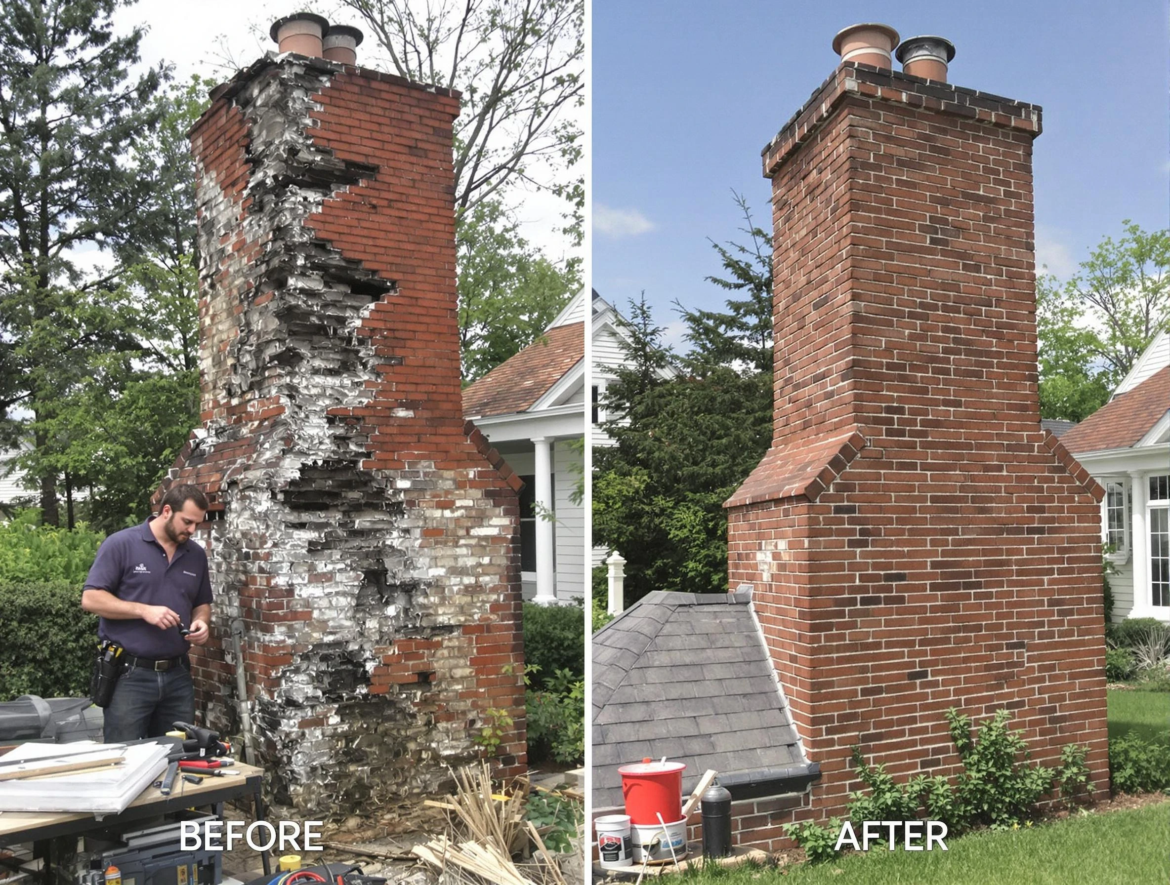 Corrales Chimney Sweep performing a full chimney restoration in Corrales, NM